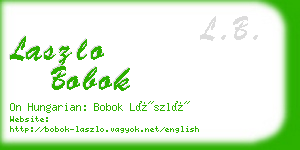 laszlo bobok business card